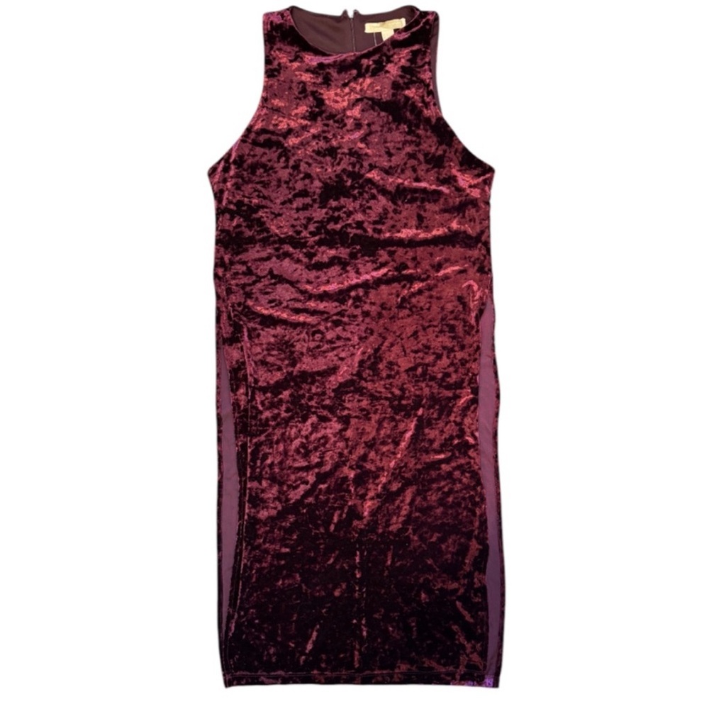 Velvet Burgundy Side-Slit Tank Dress - Picture 3 of 8